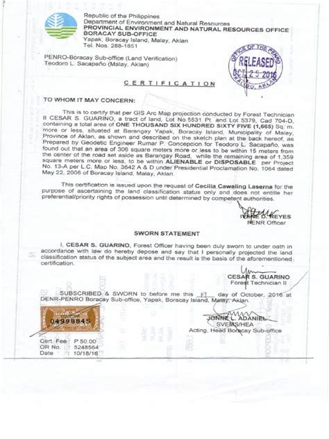 denr cenro meaning|CENRO/PENRO, DENR certifications required to prove alienable .